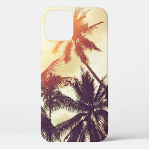 Tropische strandachtergrond met palmbomen silhouet Case-Mate iPhone case