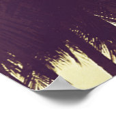 Tropische strandachtergrond met palmbomen silhouet poster (Hoek)