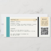 Tropische strandbestemming Boarding Foto bruiloft Kaart (Achterkant)