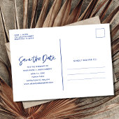 Tropische strandbestemming bruiloft bespaart de da aankondigingskaart