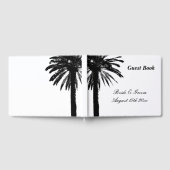 Tropische strandbestemming bruiloft chique palmboo gastenboek (Volledig)