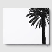 Tropische strandbestemming bruiloft chique palmboo gastenboek (Achterkant)