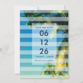 Tropische strandbestemming bruiloft foto kaart (Voorkant)