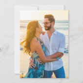 Tropische strandbestemming bruiloft foto kaart (Achterkant)