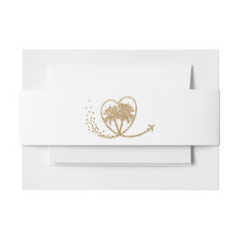 Tropische strandbestemming bruiloft Palm Tree Hear Uitnodigingen Wikkel