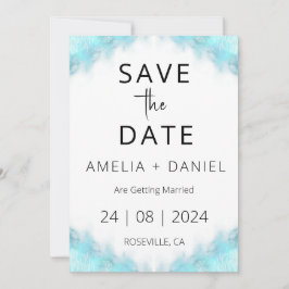 Tropische strandbestemming Bruiloft Save the Date Kaart