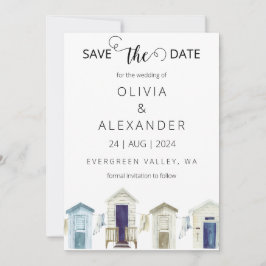 Tropische strandbestemming Bruiloft Save the Date Kaart