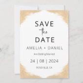 Tropische strandbestemming Bruiloft Save the Date Kaart (Voorkant)