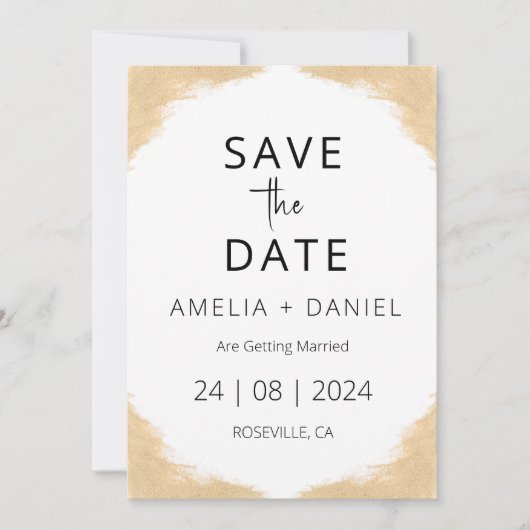 Tropische strandbestemming Bruiloft Save the Date Kaart (Voorkant)