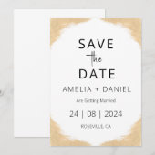 Tropische strandbestemming Bruiloft Save the Date Kaart (Voorkant / Achterkant)