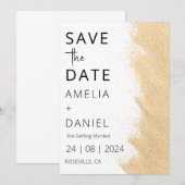 Tropische strandbestemming Bruiloft Save the Date Kaart (Voorkant / Achterkant)