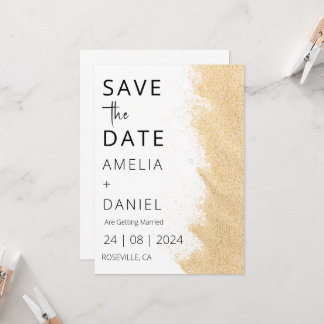 Tropische strandbestemming Bruiloft Save the Date Kaart