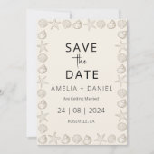 Tropische strandbestemming Bruiloft Save the Date Kaart (Voorkant)