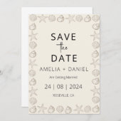 Tropische strandbestemming Bruiloft Save the Date Kaart (Voorkant / Achterkant)