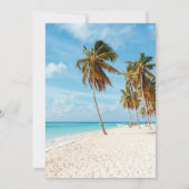 Tropische  strandbestemming huwelijk kaart (Achterkant)