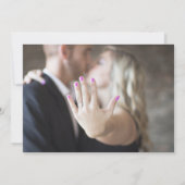 Tropische strandbestemming huwelijk save the date (Achterkant)