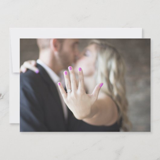 Tropische strandbestemming huwelijk save the date (Achterkant)