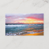 Tropische strandbestemming Kustbruiloft Informatiekaartje (Achterkant)