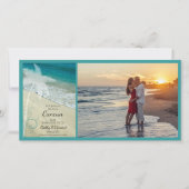 Tropische strandbestemming Trouw Save the Date  (Voorkant)