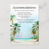 Tropische strandbestemming Trouwaccommodaties Informatiekaartje (Voorkant)