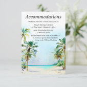 Tropische strandbestemming Trouwaccommodaties Informatiekaartje (Staand voorkant)