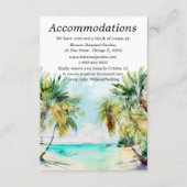 Tropische strandbestemming Trouwaccommodaties Informatiekaartje (Voorkant)