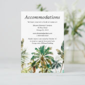 Tropische strandbestemming Trouwaccommodaties Informatiekaartje (Staand voorkant)