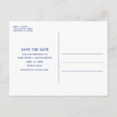 Tropische strandbestemming Weddenschap Opslaan dat Aankondigingskaart (Achterkant)