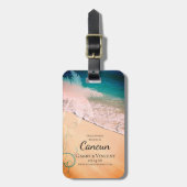 Tropische strandbestemming Weddenschap Opslaan dat Bagagelabel (Voorkant verticaal)