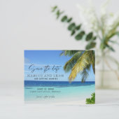 Tropische strandbestemming Weddenschap Opslaan dat Briefkaart (Staand voorkant)