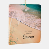Tropische strandbestemming Weddenschap Opslaan dat Keramisch Ornament (Rechts)