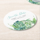 Tropische strandbestemming Weddenschap Opslaan dat Ronde Kartonnen Onderzetter (Gebogen)