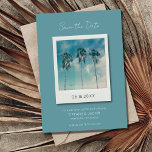 Tropische strandbestemming Weddenschap Opslaan dat Save The Date<br><div class="desc">De moderne bruiloft op het strand bespaart de datumkaarten die perfect zijn voor het koppel dat niet kan wachten om op het strand in het paradijs te trouwen.</div>