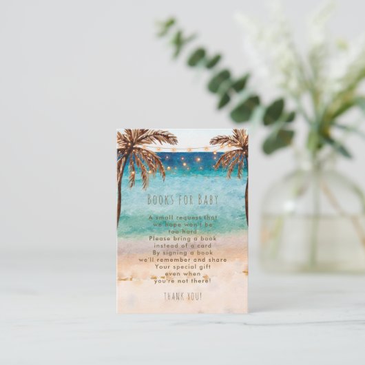 tropische strandboeken voor het aanvragen van een informatiekaartje (Staand voorkant)