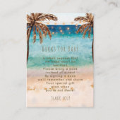 tropische strandboeken voor het aanvragen van een  informatiekaartje (Voorkant)