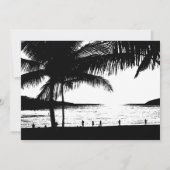 Tropische strandbruiloft met uitzondering van de d kaart (Achterkant)