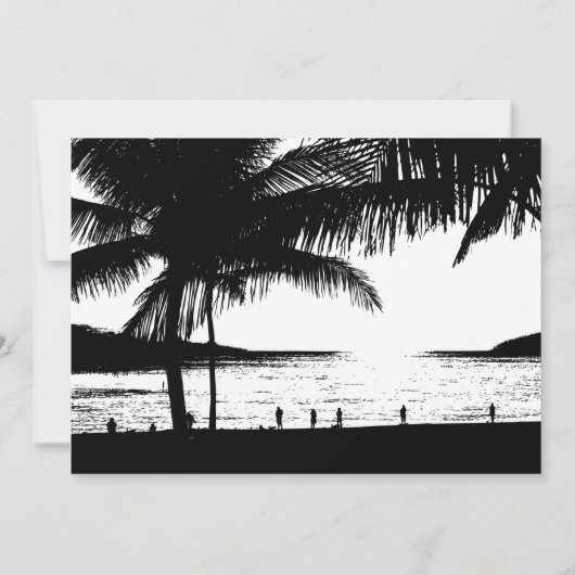 Tropische strandbruiloft met uitzondering van de d kaart (Achterkant)