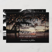 Tropische strandbruiloft met uitzondering van de d kaart (Voorkant / Achterkant)