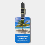 Tropische Stranden | Bora Bora, Frans-Polynesië Bagagelabel (Voorkant verticaal)