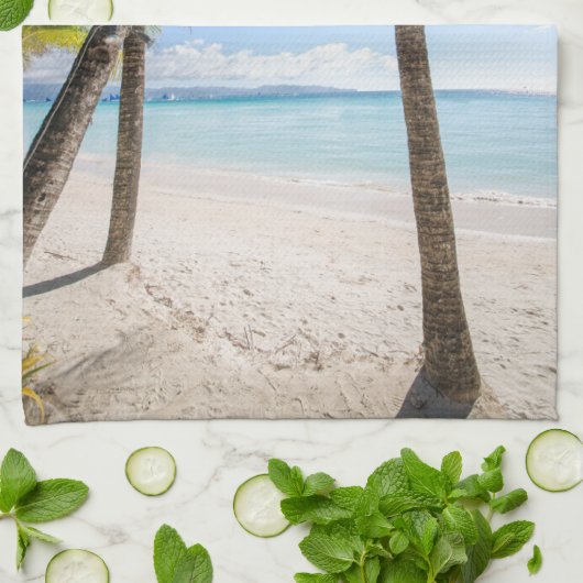 Tropische stranden | Boracay Filipijnen Theedoek (Gevouwen)