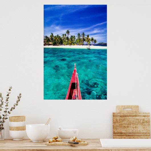 Tropische stranden | El Nido, Filipijnen, Palawan Poster (Keuken)