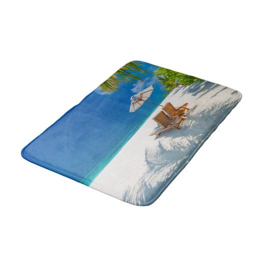 Tropische stranden | Lounge Chairs Beach, Bora Bor Badmat (Gekanteld)