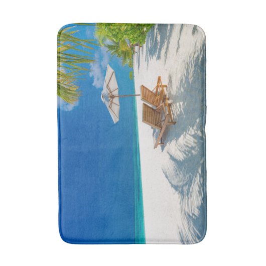 Tropische stranden | Lounge Chairs Beach, Bora Bor Badmat (Voorkant Verticaal)