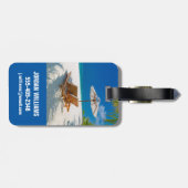Tropische stranden | Lounge Chairs Beach, Bora Bor Bagagelabel (Achterkant horizontaal)