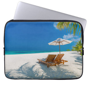 Tropische stranden Lounge Chairs Beach, Bora Bor Laptop Sleeve