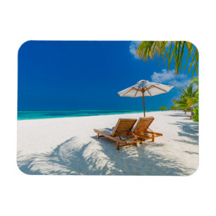Tropische stranden Lounge Chairs Beach, Bora Bor Magneet