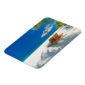 Tropische stranden | Lounge Chairs Beach, Bora Bor Magneet (Linkerzijde)