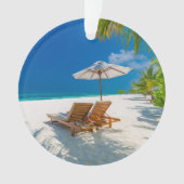 Tropische stranden | Lounge Chairs Beach, Bora Bor Ornament (voorkant)