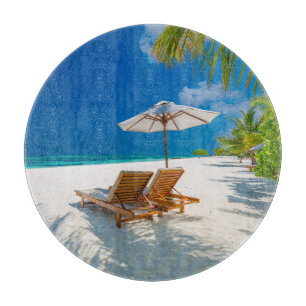 Tropische stranden Lounge Chairs Beach, Bora Bor Snijplank