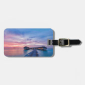 Tropische stranden | Maldiven Bungalows Bagagelabel (Voorkant horizontaal)